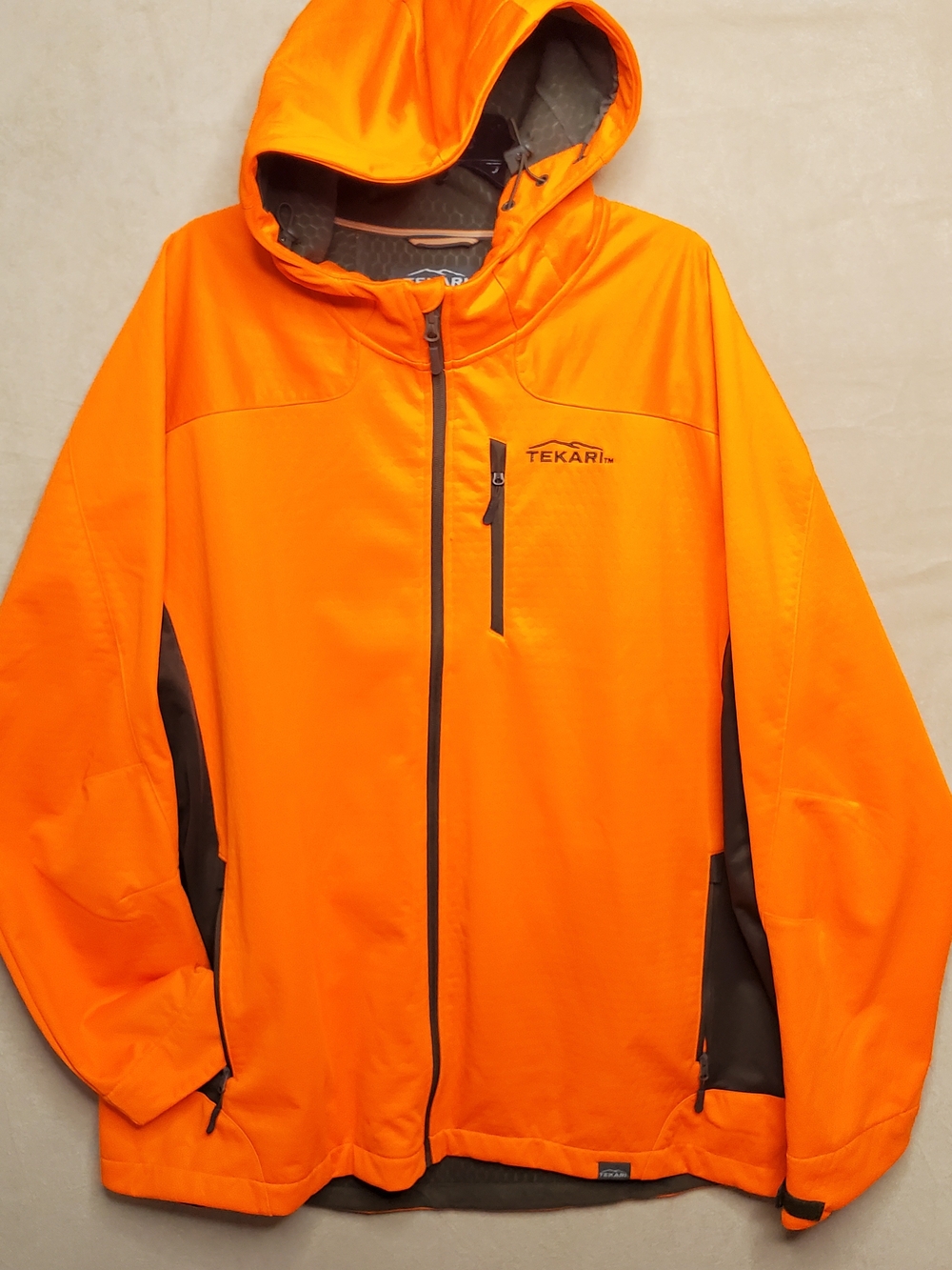 Men’s High-Visibility Orange Hooded Jacket